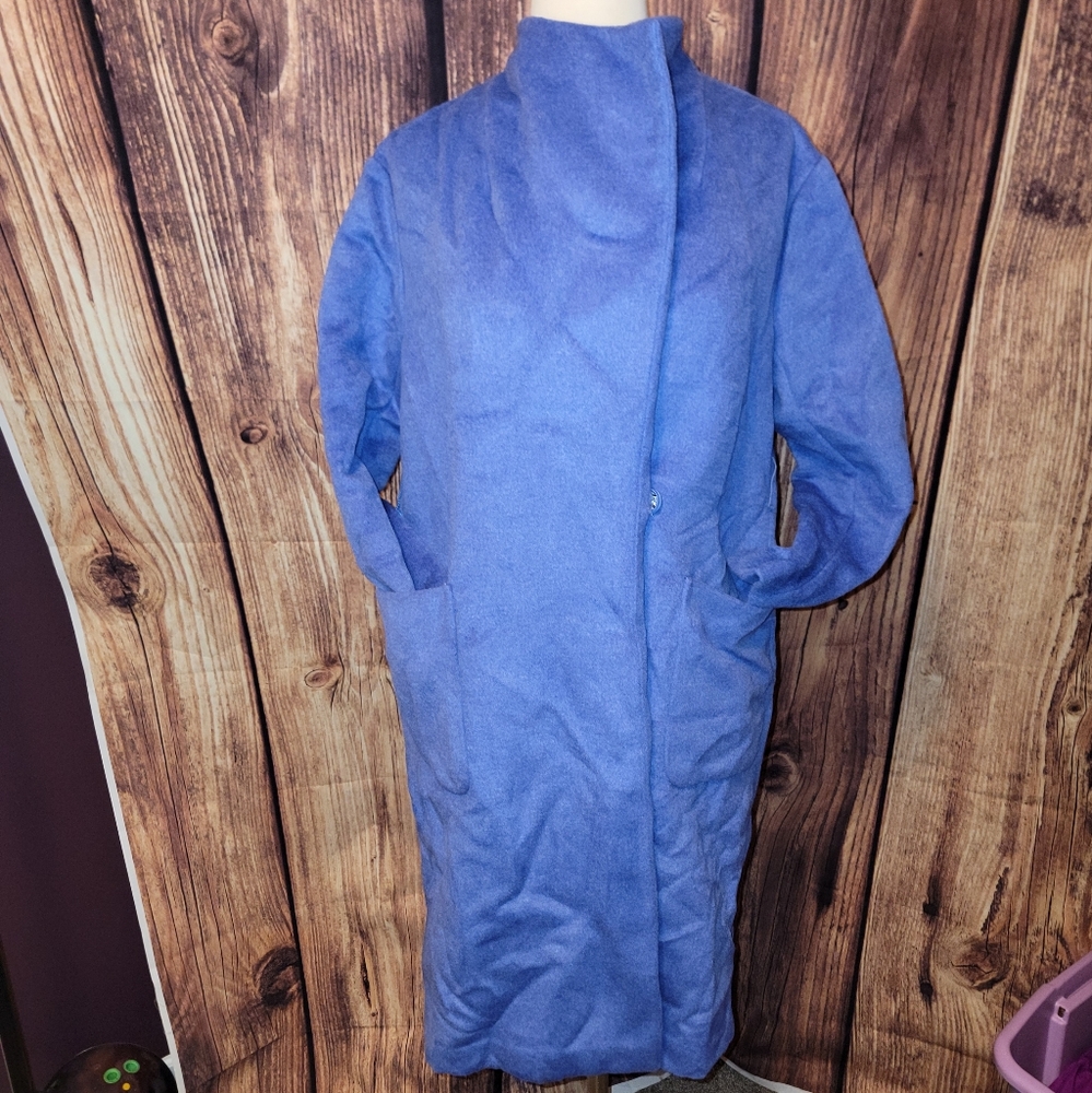 Ann Taylor Wool Blend Coat Size XSP Blue/Purple